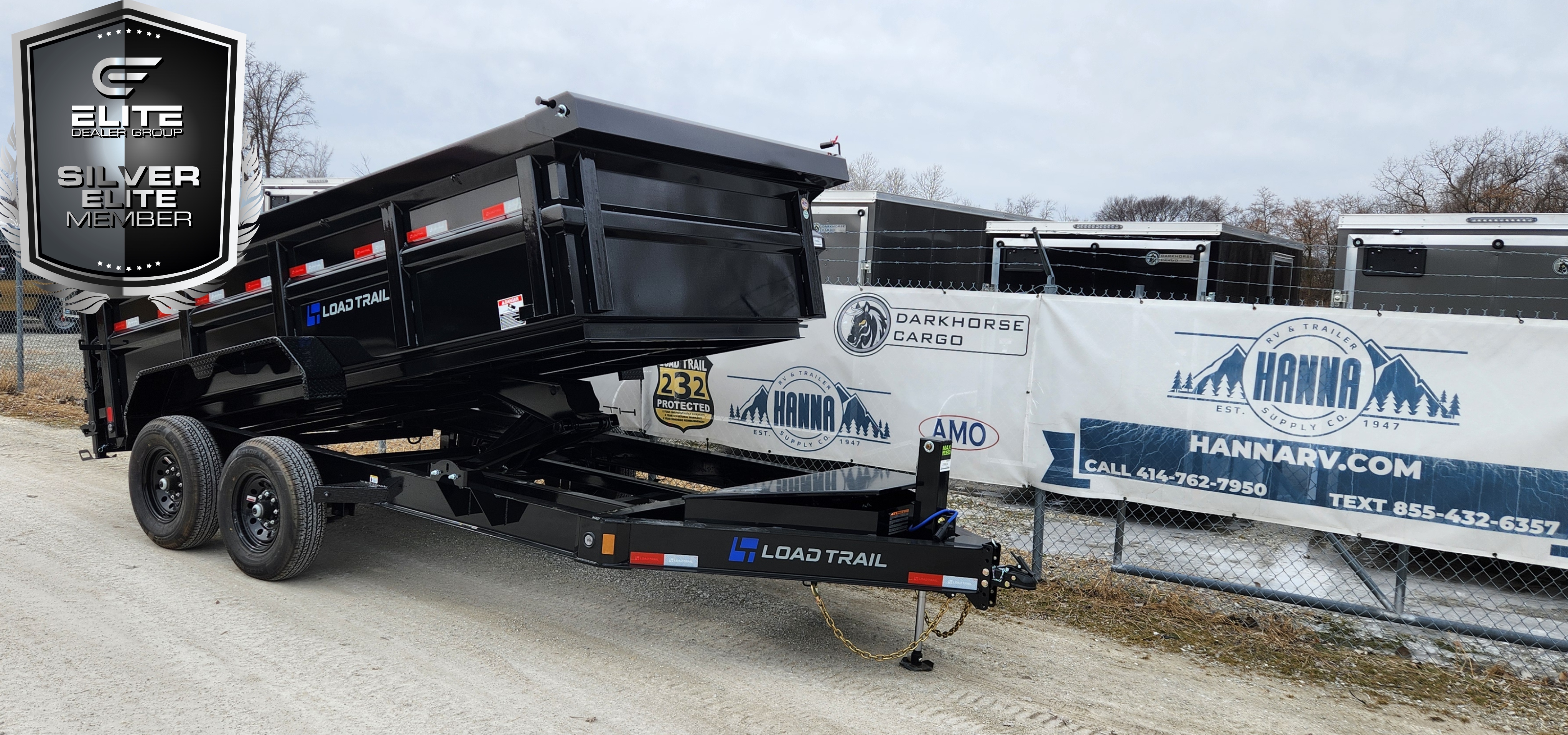 Load Trail 83 X 14 Tandem Axle 14K Lb Low Profile Dump Trailer with Hydraulic Jack and 7 Gauge Floor- 36" Sides